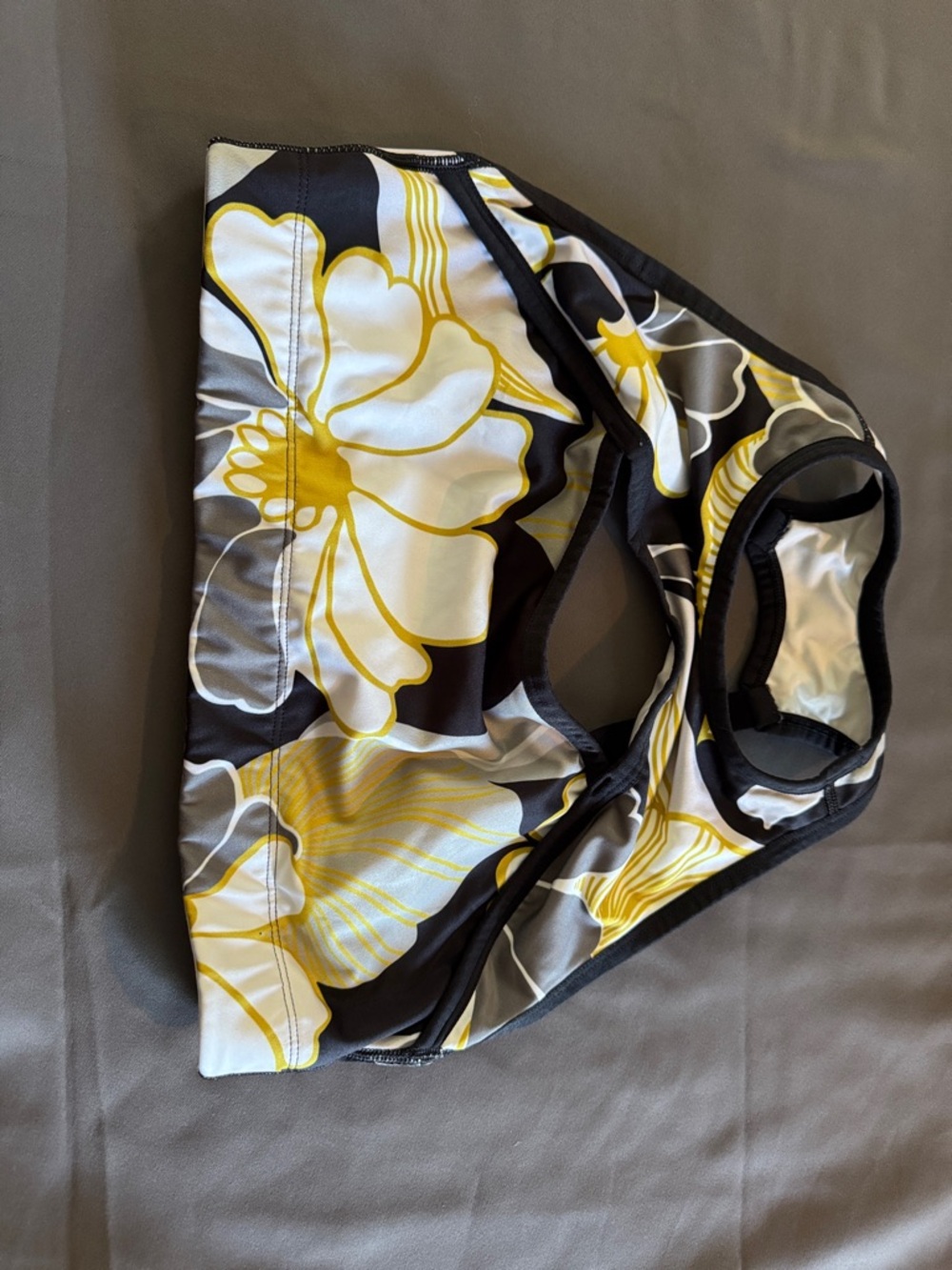 Savage x Fenty Floral Sports Bra in Yellow, White & Black